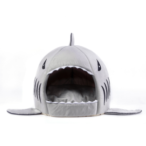 Cama de gato con forma de tiburón con cojín extraíble (4)