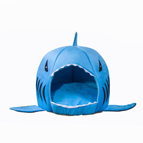 Shark shape Cat Bed With Removable Cushion (5)