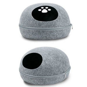 PB007 φορητό δημιουργικό μίνι κρεβάτι γάτας με φερμουάρ σε σχήμα αυγού (5)