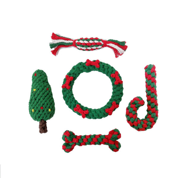 SE PT030 New Arrival Christmas Style Pet Rope Toy (1)