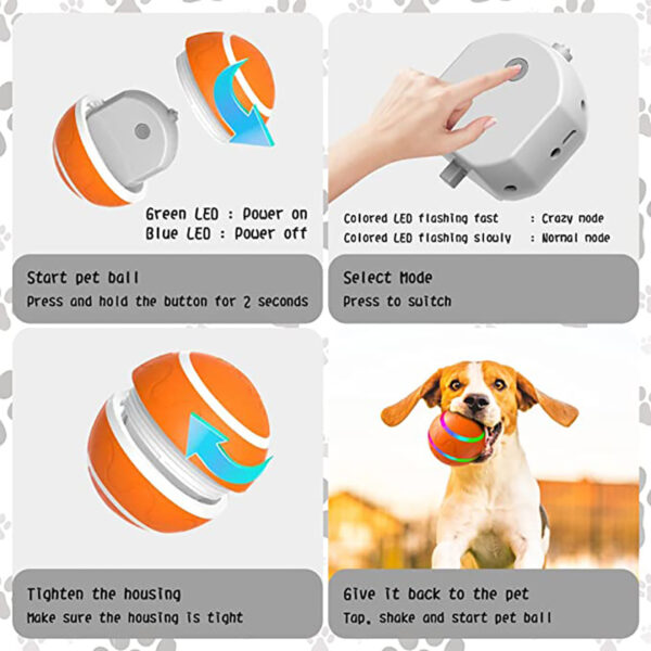 SE-PT137 Automatic Rolling Ball Dog Toys 5