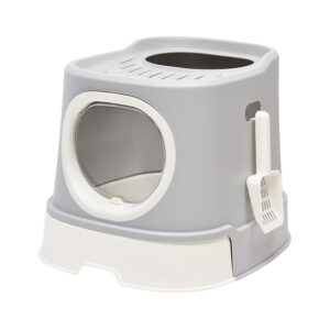 SE-PG129 Large Hooded Cat Litter Box with Scoop 1