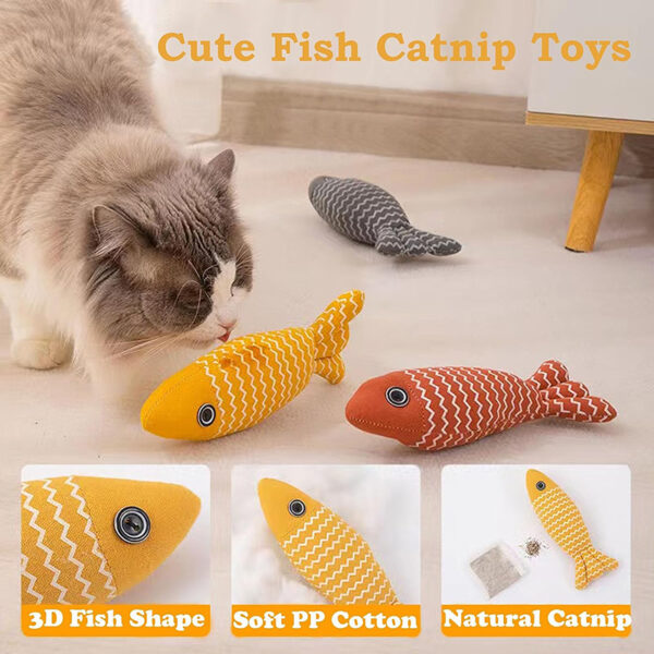 SE-PET168 Catnip Fish Cat Toy 4