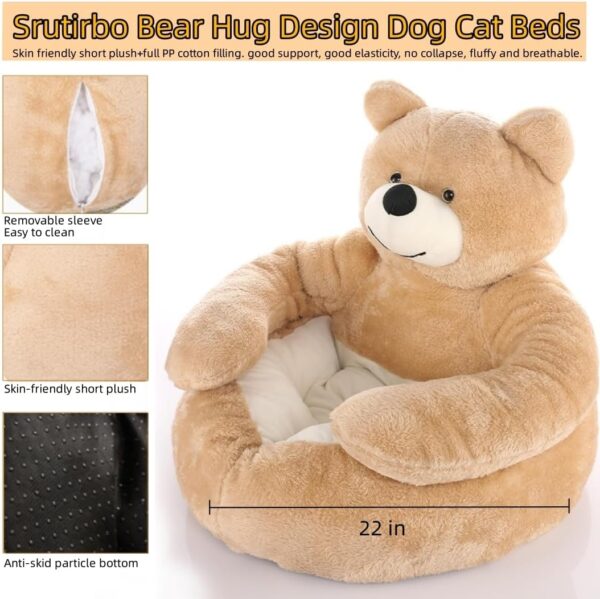 SE PB195 Cute Bear Hug Design Pet Bed (4)