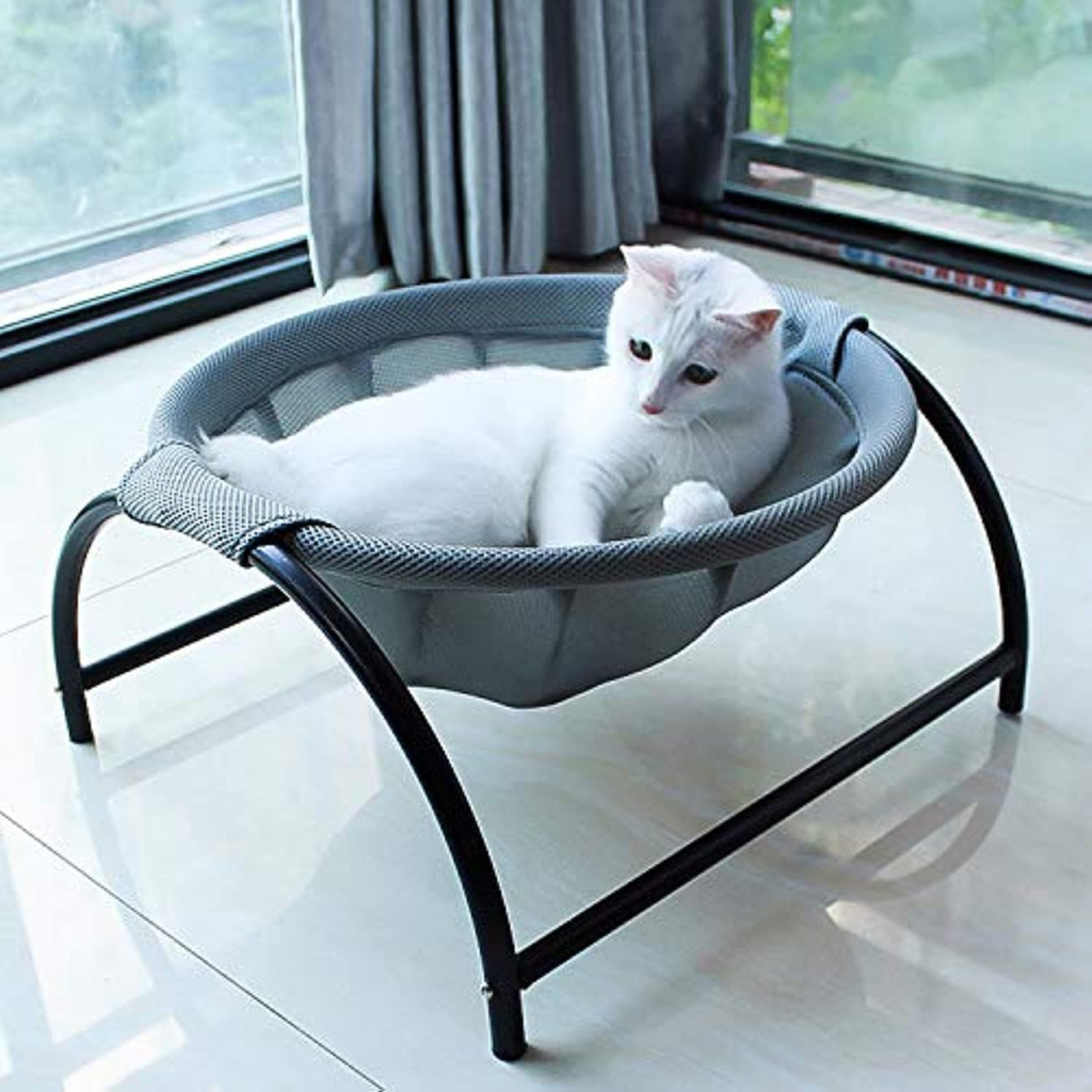 Pet Cat Dog Hammock Bed Free Standing Wash Breathable Easy Assembly Indoors Outdoors Shine E Pet